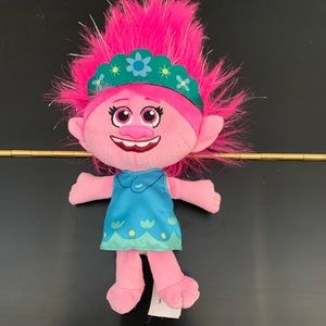 DreamWorks Trolls World Tour Movie Poppy Plush Doll 8 inch 2020 blue Dress